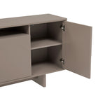 Manhattan Comfort - Buffet moderne Ella 180 cm - Mocha-Conception de façade de porte à demi-cercle surélevé
