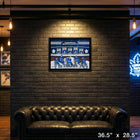 Toronto Maple Leafs Card Collage - Impression encadree - 36" x 28"-Dimensions finales: 36.5x28.5