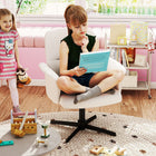 Homy Casa - Chaise de conférence pivotante pour bureau, Tissu beige-8