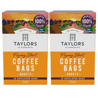 Taylors of Harrogate - Sachets de café Flying Start - 75 g - paquet de 2-Comprend 2 boîtes de sachets de café Flying Start Taylors (75 g par boîte)