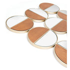 Zuo - Miroir rond Cycle - Or/Noyer-6