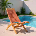 Zuo - Rova Chaise Lounge - Terre cuite-Nombre de sièges: 1