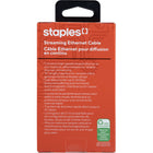 Staples - Câble réseau CAT 6 - 7 pi-Haute vitesse – Prend en charge jusqu’à 10 Gbps, d’une fréquence nominale de 250 MHz et dispose de connecteurs RJ45M avec des contacts plaqués or pour une transmission de données précise et rapide