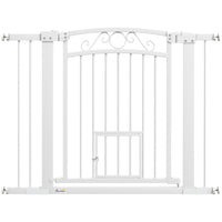 PawHut - Porte pour Chien à Traverser avec Petite Porte - 30"-41" L x 30" H-S'adapte aux ouvertures de 29,9 po à 40,9 po (76-104 cm), comprend deux kits d'extension