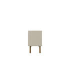 Manhattan Comfort - Meuble TV Marcus 53,14 po style Mid-Century Modern - Greige et Nature-Portes à fermeture douce avec design arrondi en forme de A