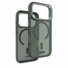 Blu Element - Étui Chromatic Kick MagSafe pour iPhone 17 Pro Max - Vert sauge-Protection supplémentaire de l'appareil photo avec béquille rabattable pour une visualisation en paysage