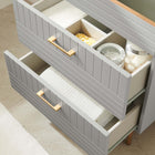 Modway - Daybreak 24" Armoire de toilette de salle de bain (lavabo non inclus) - Gris clair-Pattes en métal doré