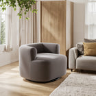 Zuo - Mugav Chaise pivotante - Gris-Supporte jusqu'à 225 lb