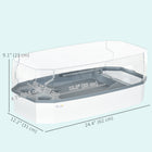 PawHut - Kit d’aquarium pour tortue - aquarium avec plateforme de repos et pompe-Le panneau latéral mesure 5 po de haut, garantissant que la tortue ne peut pas s'échapper 