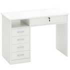 Vinsetto - Bureau d'ordinateur avec rangement - 43,3 po L x 19,7 po l x 29,9 po H - blanc-Plateau de bureau de 43,3 po x 19,7 po (110 cm x 50 cm), offrant suffisamment d'espace pour travailler