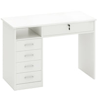 Vinsetto - Bureau d'ordinateur avec rangement - 43,3 po L x 19,7 po l x 29,9 po H - blanc-Plateau de bureau de 43,3 po x 19,7 po (110 cm x 50 cm), offrant suffisamment d'espace pour travailler