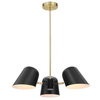 Modway - Briana 3-Lumière Lumière suspendue - Noir-Pendentif à 3 lumières