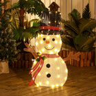 Outsunny - Décoration de Noël bonhomme de neige lumineux avec 56 lumières LED - Blanc-Le matériau classé IP44 est sans danger sous une pluie légère. Convient pour une utilisation en extérieur  