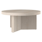 Hudson&Canal - Table basse ron Holm 32" de largeur - Aulne blanc-Le plateau de table a une capacité de poids de 50 lb