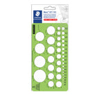 Staedtler – Gabarit Mars petits cercles impérial-Fabriqué en butyrate vert, plastique stable dimensionnellement