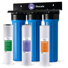 iSpring - WGB32B-DS Système de filtration d'eau domestique à 3 étapes avec filtres à sédiments, anticalcaire au polyphosphate et à bloc de charbon actif-Protection contre le calcaire et la corrosion: protégez vos tuyaux et appareils électroménagers contre l’accumulation de calcaire et la corrosion grâce à notre filtre antitartre. Il s’agit d’un inhibiteur breveté qui agit sur le calcium et le magnésium, freine la corrosion et crée une barrière protectrice sous forme de biofilm