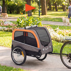 PawHut - Remorque de vélo pour chien, chariot pour animaux, accessoire de transport-Convient aux chiens de taille moyenne jusqu'à 44 lb (20 kg) et moins de 20 po (51 cm) de longueur 