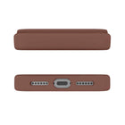 Avana - Velvet MagSafe Case pour iPhone 17 Pro - Moka-Le rebord et les bords surélevés protègent votre écran