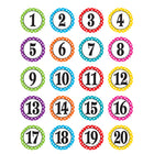 Teacher Created Resources - Autocollants numéros à pois, 120 par paquet, 6 paquets-Numéros 1-40