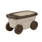 Suncast - Scooter de jardin – Taupe avec couvercle moka-Entièrement assemblé