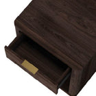 Manhattan Comfort - Ensemble de 2 tables de chevet modernes Evelyn 20" à 1 tiroir - Marron-Conception de base de balai à plateforme surélevée permettant un nettoyage facile