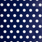 JAM Paper -  Papier cadeau – Papier cadeau à pois – 25 m² – Bleu marine à pois blancs – Rouleau vendu à l'unité-Vendu à l'unité, Emballé dans du cellophane protecteur pour éviter les rayures, la poussière et les dommages