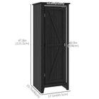 HOMCOM - Armoire de cuisine 48 po avec porte de grange - noir-Style ferme avec porte de grange qui complète toute décoration de cuisine 