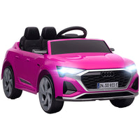 Qaba - Voiture RC électrique Audi Q8 sous licence 12V pour enfants - rose-Audi Q8 etron sportback 12V sous licence garantit un design authentique 