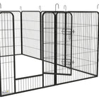 PawHut - Enclos pour Chien 12 Panneaux avec Porte pour Extérieur et Intérieur - 39 po H-Couleur : Gris