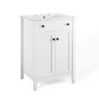 Modway - Nantucket 24" Vanette de salle de bain - Blanc blanc-7