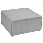Modway - Saybrook Terrasse extérieure Rembourré Sofa-sectional ottoman in Gris-Rembourrage résistant à l’eau et aux UV