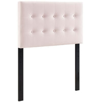 Modway - Emily Biscuit Touffé Performance Velvet Tête de lit jumelée, Rose-Luxueuse tête de lit jumelée moderne