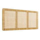 Modway - Sandy Fixé au mur Bois de manguiers et rotin Tête de lit King Size, Rotin naturel-Tête de lit King Size