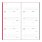 Letts of London - 2027 Agenda hebdomadaire mince Woodland - 5-7/8" x 3-1/8"- Rose - Mutlilingue-Papier blanc issu de sources durables
