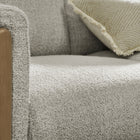 Modway - Hawken Tissu Boucle Fauteuil d’accent - Hêtre parchemin-Mousse de soutien et soutien sinueux des ressorts