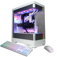 CyberPowerPC - Ordinateur de bureau de jeu - AMD Ryzen 7 9800X3D - AMD Radeon RX 9060 XT 16 Go - 32 Go DDR5 - Disque SSD PCIe 4,0 de 2 To - Blanc-AMD Ryzen 7 9800X3D 4,7GHz (Max 5,2GHz)