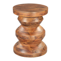 Zuo - Kerala Table d’appoint - Noyer-Bois de manguier recyclé au charme rustique et sophistiqué