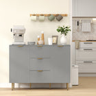 HOMCOM - Buffet 47,2 po L - gris-Pieds en métal surélevés permettant un nettoyage facile en dessous 