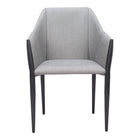 Zuo - Andover Chaise de salle à manger - Gris ardoise - Ensemble de 2-Polyester doux et chaleureux