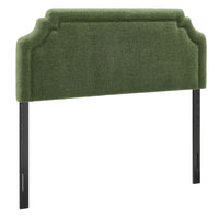 Modway - Magnolia Tissu rembourré Tête de lit King Size - Feuillage-Tissu tissé en bruyère tissé