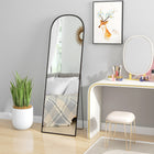 HOMCOM - Miroir pleine longueur - 19,7 po l x 63,6 po H - noir-Couleur : Noir 