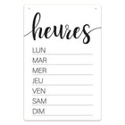Cosco - Panneau effaçable à sec pour heures d’ouverture blanc/noir 8 po x 12 po usage intérieur, texte français-Ce panneau effaçable à sec pour heures d’ouverture comprend un texte en français pour communiquer clairement les horaires aux clients francophones