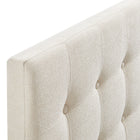 Modway - Emily Tissu tapis Tête de lit pleine grandeur, Écru-7