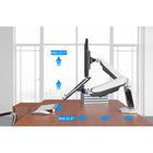 ShoppingAll - Support pour deux moniteurs avec 2 bras pivotants - Blanc-10
