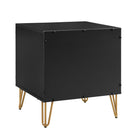Manhattan Comfort - Table de nuit moderne DUMBO 20,07" à 2 tiroirs - Noir-Assemblage Snap It Comprend des rainures internes de haute qualité pour un assemblage simple, sans outils requis