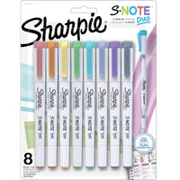 Sharpie - Marqueurs double pointe S-Note Duo - Couleurs assorties - Paquet de 8-Apportez de la précision et ajoutez des détails à vos dessins, chaque fois que vous esquissez ou illustrez