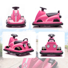 Qaba - Voiture tamponneuse électrique 6V pour enfants avec rotation à 360 degrés et double moteur - rose-La fonction de démarrage en douceur assure une accélération progressive pour une conduite plus sûre 