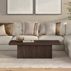 Hudson&Canal - Table basse rectangulaire Torren (122 cm de largeur) - Brun aulne-Finition en aspect bois brun aulne