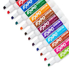 Expo - Marqueurs à effacement sec à faible odeur − Pointe biseautée − Couleurs variées − Paquet de 16-Certifié AP pour un usage non toxique lorsque utilisé selon les directives