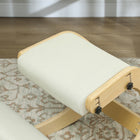 HOMCOM - Chaise ergonomique à genoux réglable - blanc crème-Structure stable en bois de bouleau assurant durabilité et soutien 